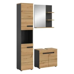 Calicosy - Badkamermeubelset ENO - Licht hout 116x34x193 cm