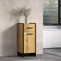 Calicosy - Badkameronderkast ELLIE - licht hout 37x31x79 cm