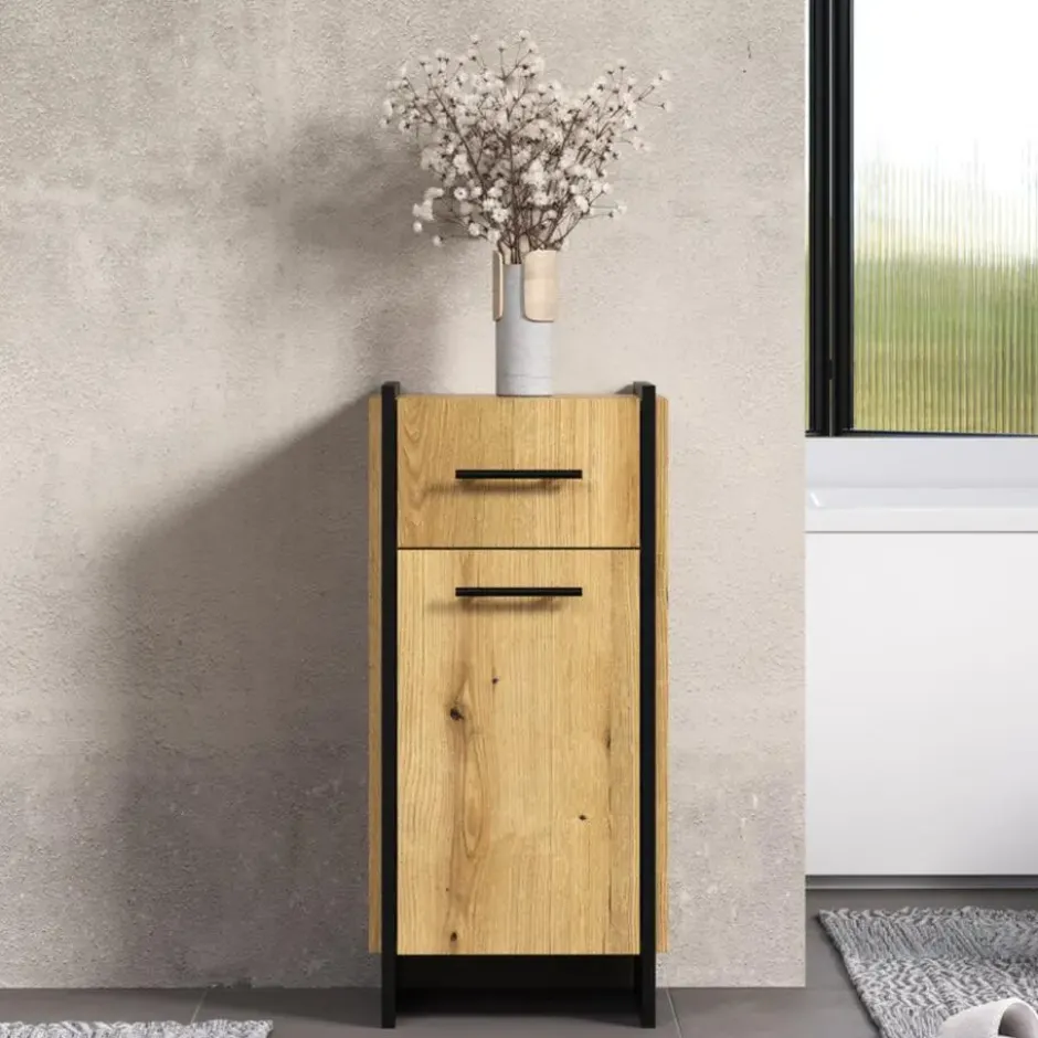 Calicosy - Badkameronderkast ELLIE - licht hout 37x31x79 cm