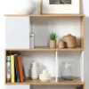 Calicosy - Boekenkast Woonkamer - Wit - 29,5x80x173,5 cm