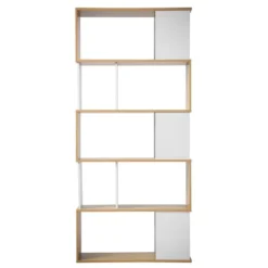 Calicosy - Boekenkast Woonkamer - Wit - 29,5x80x173,5 cm