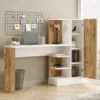 CALICOSY - Bureau met opbergplanken en 1 kast - 40x152,3x120 cm