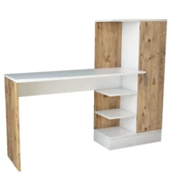 CALICOSY - Bureau met opbergplanken en 1 kast - 40x152,3x120 cm