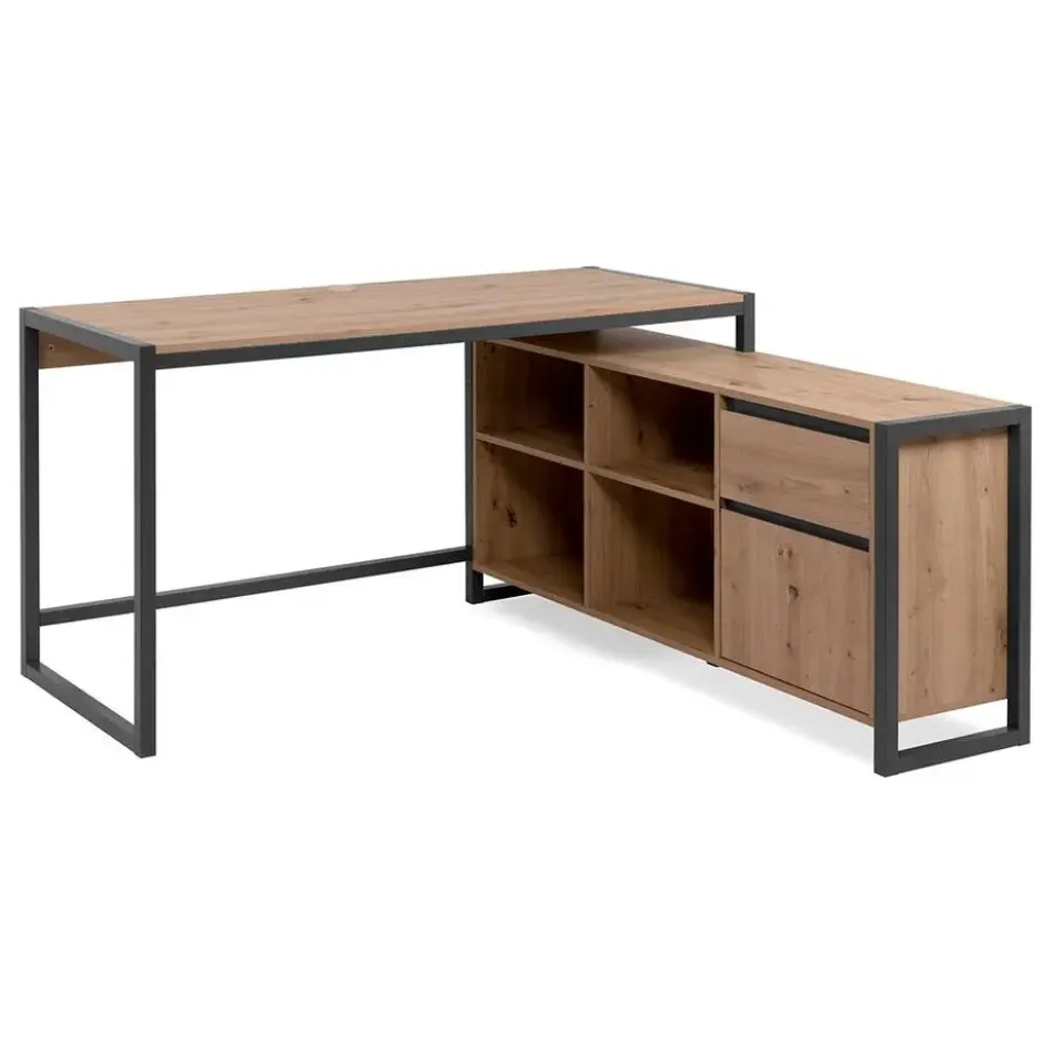 CALICOSY - Bureau PRAGUE - Licht hout - 75x139x139 cm