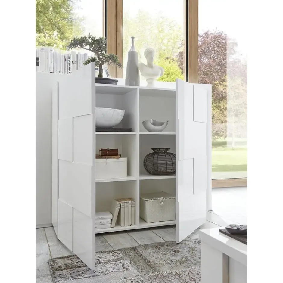 CALICOSY - DAMA Buffet - Wit - 42x121x111 cm