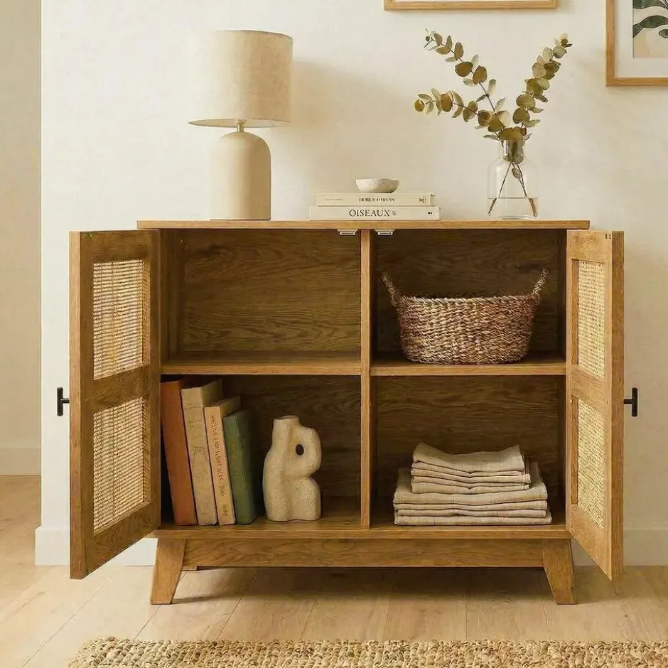 Calicosy - Dressoir ALIA - Donker hout 80x35x75 cm