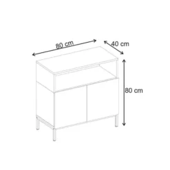 Calicosy - Dressoir OLIVER - beige 80x40x80 cm
