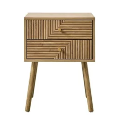 Calicosy - EDEN Nachtkastje 2 lades - Licht hout - 60x45x39 cm