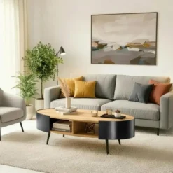 Calicosy - EKLO Salontafel - Licht hout - 120x60x39 cm
