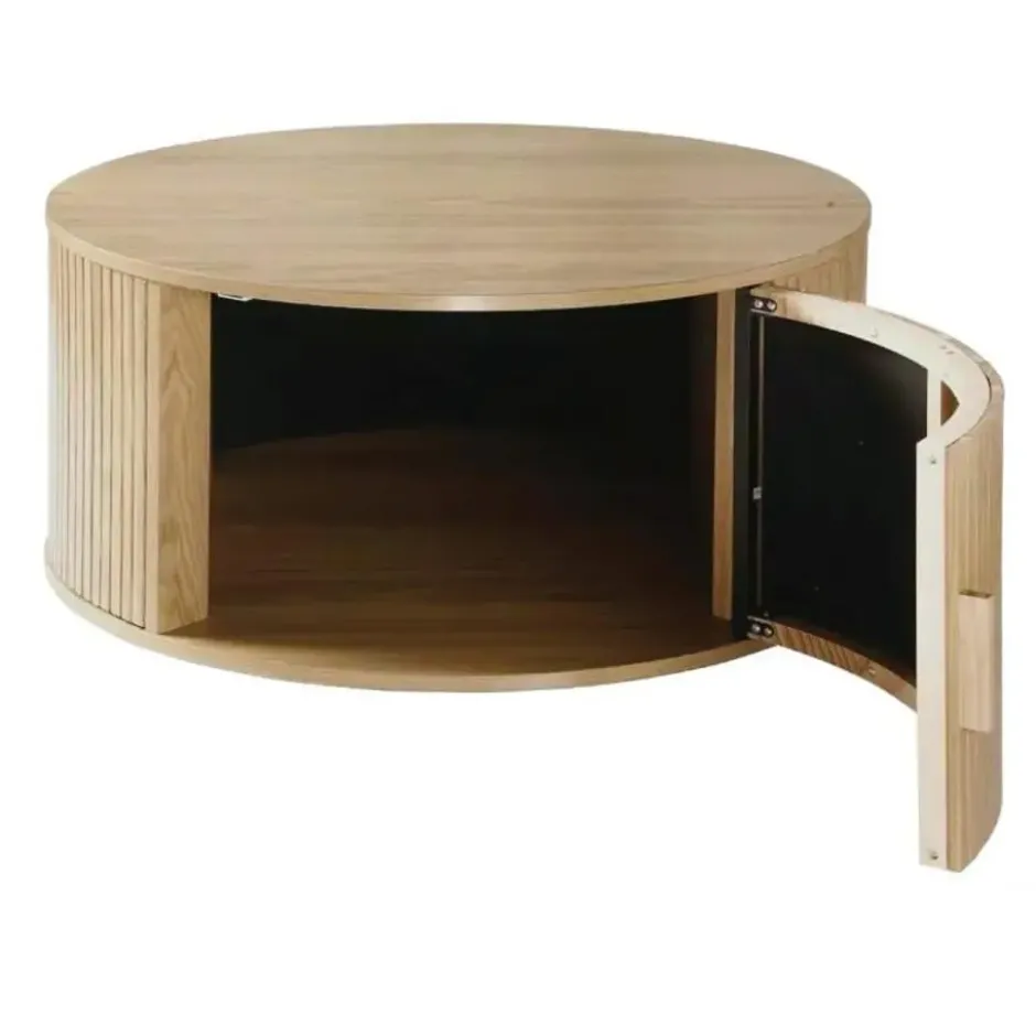 Calicosy - ERNEST Salontafel - Licht hout - 75x75x35,5 cm