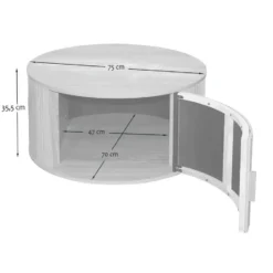 Calicosy - ERNEST Salontafel - Licht hout - 75x75x35,5 cm