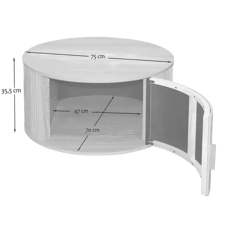Calicosy - ERNEST Salontafel - Licht hout - 75x75x35,5 cm