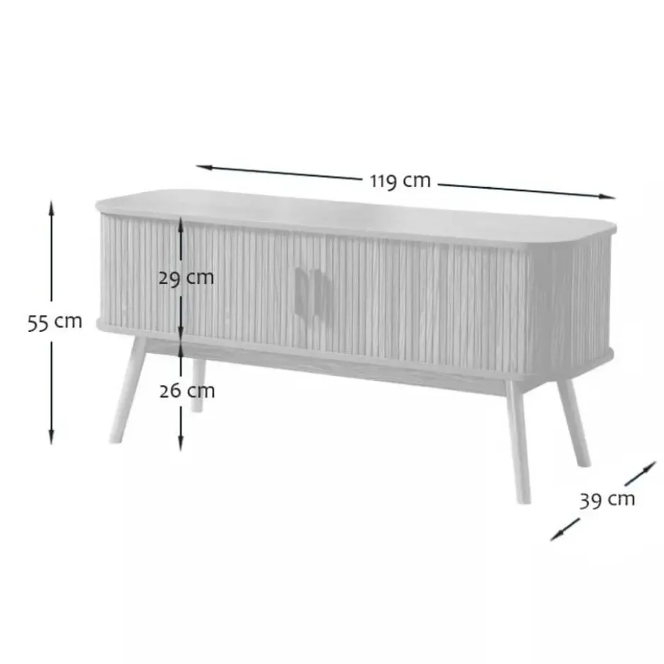 Calicosy - ERNEST TV-meubel - Licht hout - 39x119x55 cm