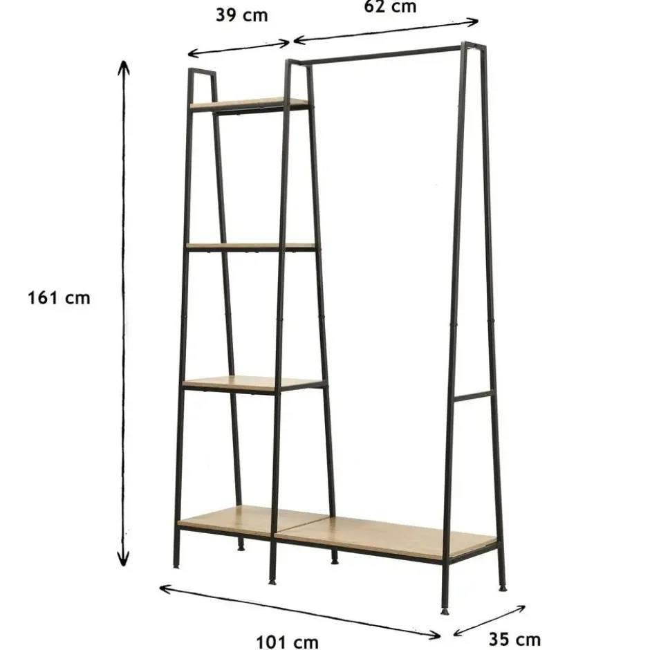 Calicosy - Garderobekast 1 lage plank LEXIE - 35x101x160 cm