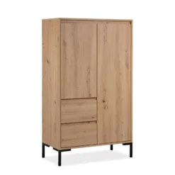 Calicosy - Hoge Buffetkast 2 Deuren Plock - 40x81x139 cm