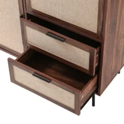 Calicosy - Hoge kast JETSON - Donker hout 100x39,5x120 cm