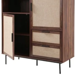 Calicosy - Hoge kast JETSON - Donker hout 100x39,5x120 cm