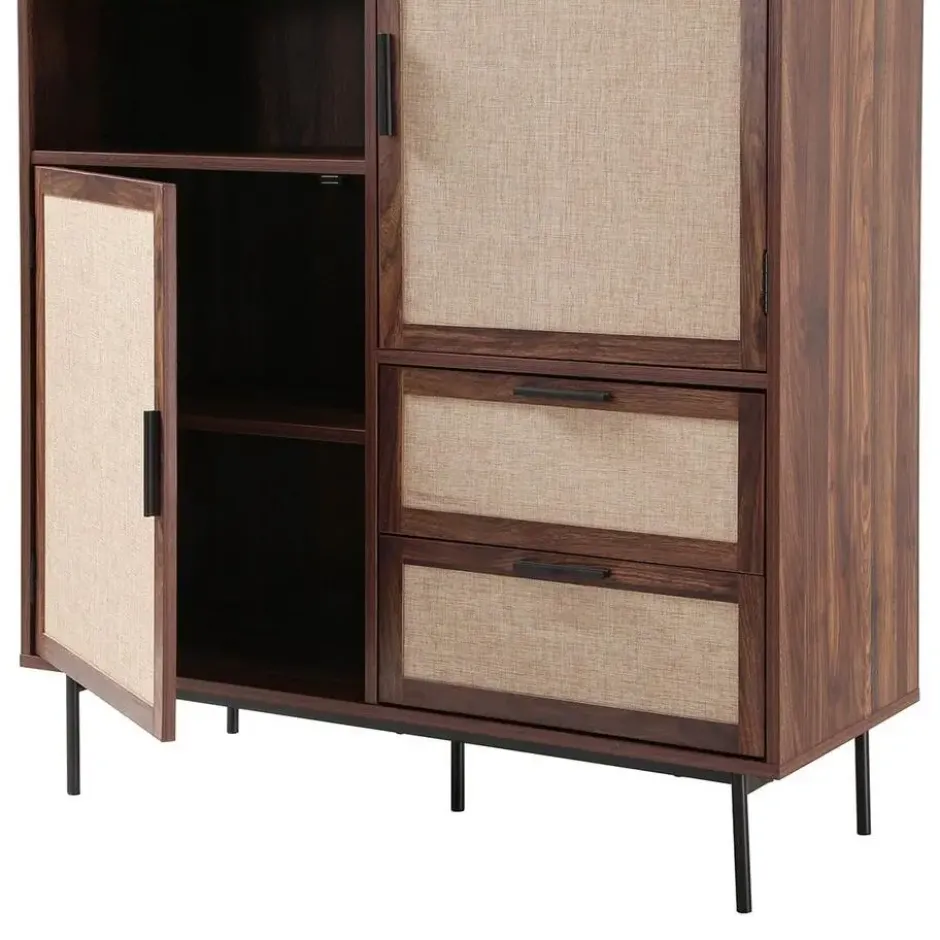 Calicosy - Hoge kast JETSON - Donker hout 100x39,5x120 cm