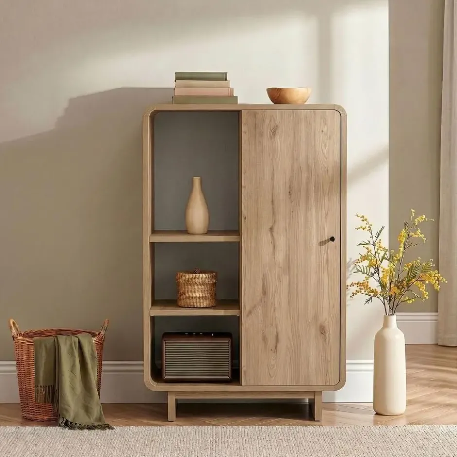 Calicosy - Hoog buffet CELENA - Donker hout 70x34x110 cm