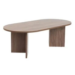 Calicosy - IRIS Ovale salontafel L119 cm - Walnoot - 60x119x39,8 cm