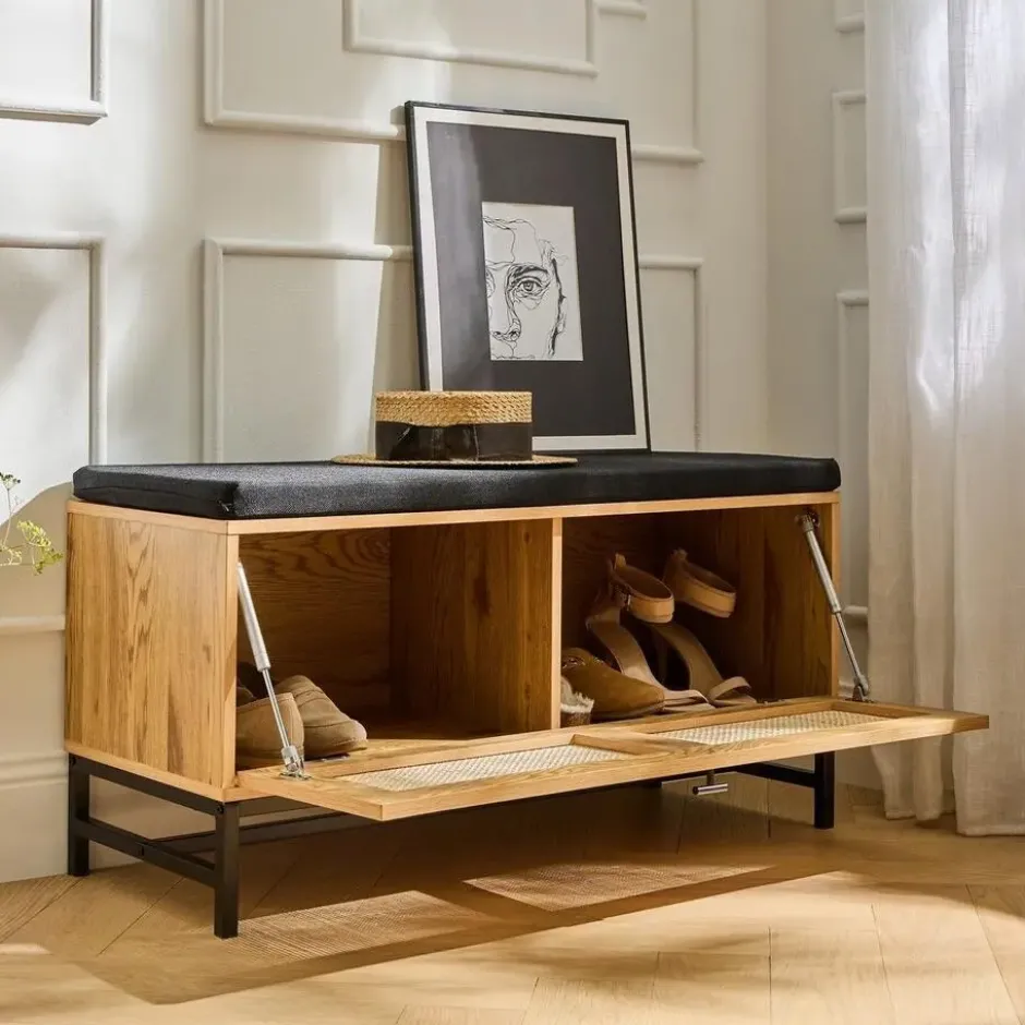 Calicosy - JAYA Schoenenbank - Licht hout - 38x100x47 cm