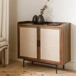 Calicosy - JETSON Dressoir 2 deuren - Donker hout - 39,5x80x79 cm