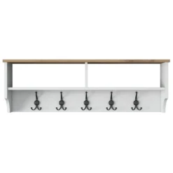 CALICOSY - Kapstok met 2 vakken en 5 haken BROOKE - 2,2x120x37,2 cm