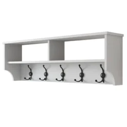 CALICOSY - Kapstok met 2 vakken en 5 haken BROOKE - 2,2x120x37,2 cm