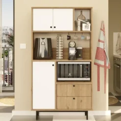 CALICOSY - Keukenkast met 2 lades ODE - 35,5x88x161,2 cm