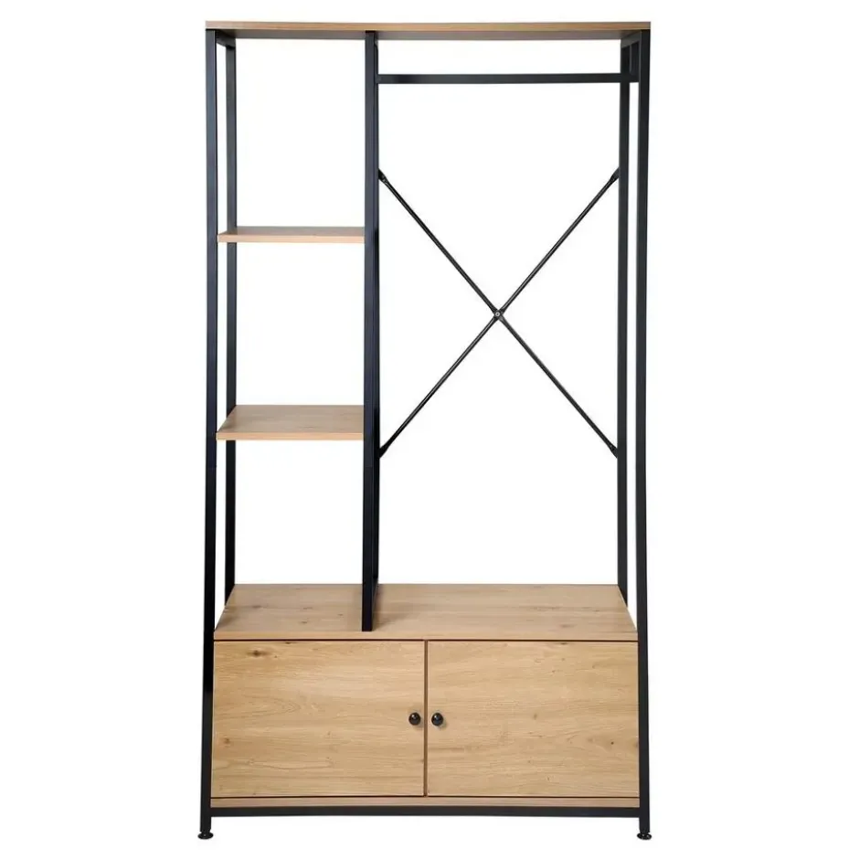 CALICOSY - Kledingkast LENNY - Eik - 167x90x40 cm
