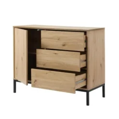 Calicosy - LENNY Ladekast Slaapkamer - Eiken - 40x90x80 cm