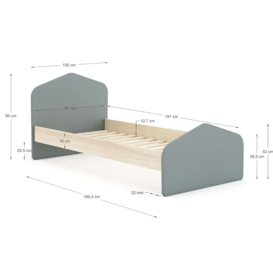 CALICOSY - LEONIE bed - 100x195,4x90 cm