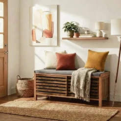 Calicosy - LIAM bank - Donker hout - Bruin - 112x43,5x51 cm