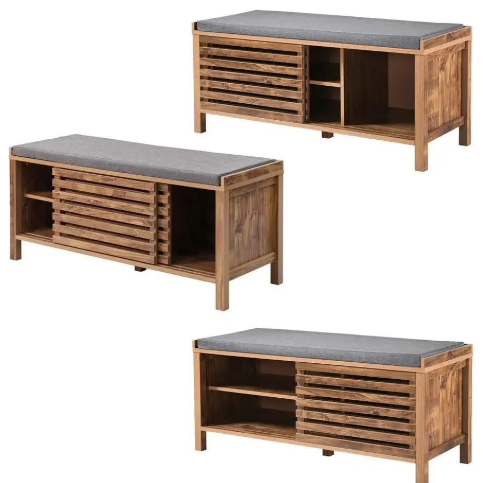 Calicosy - LIAM bank - Donker hout - Bruin - 112x43,5x51 cm