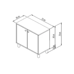 CALICOSY - LINA Dressoir - 36x72x73 cm