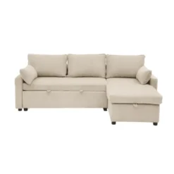 Calicosy - LOUISON 3-zits slaapbank - Beige - 219x147x84 cm