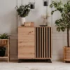 Calicosy - LUBLIN Dressoir 2 deuren - Licht hout - 40x80x85 cm