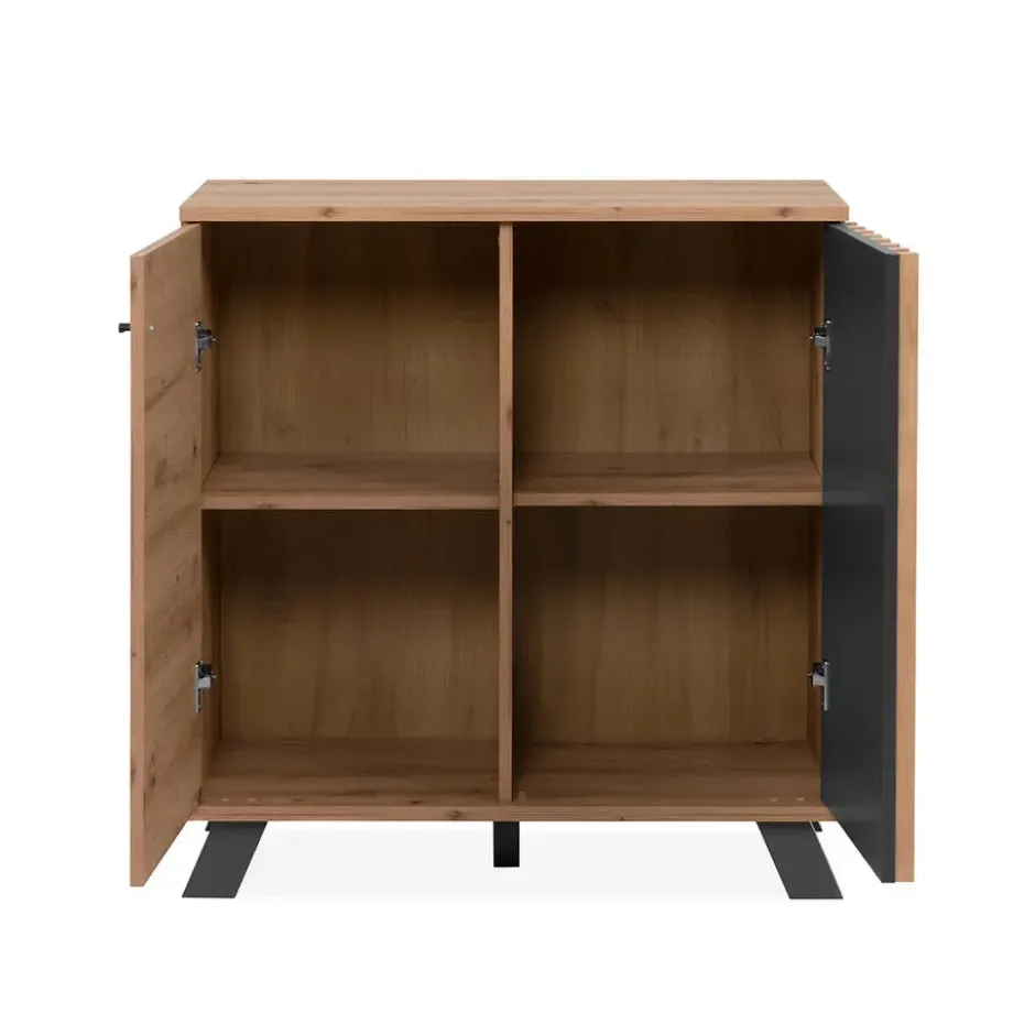 Calicosy - LUBLIN Dressoir 2 deuren - Licht hout - 40x80x85 cm