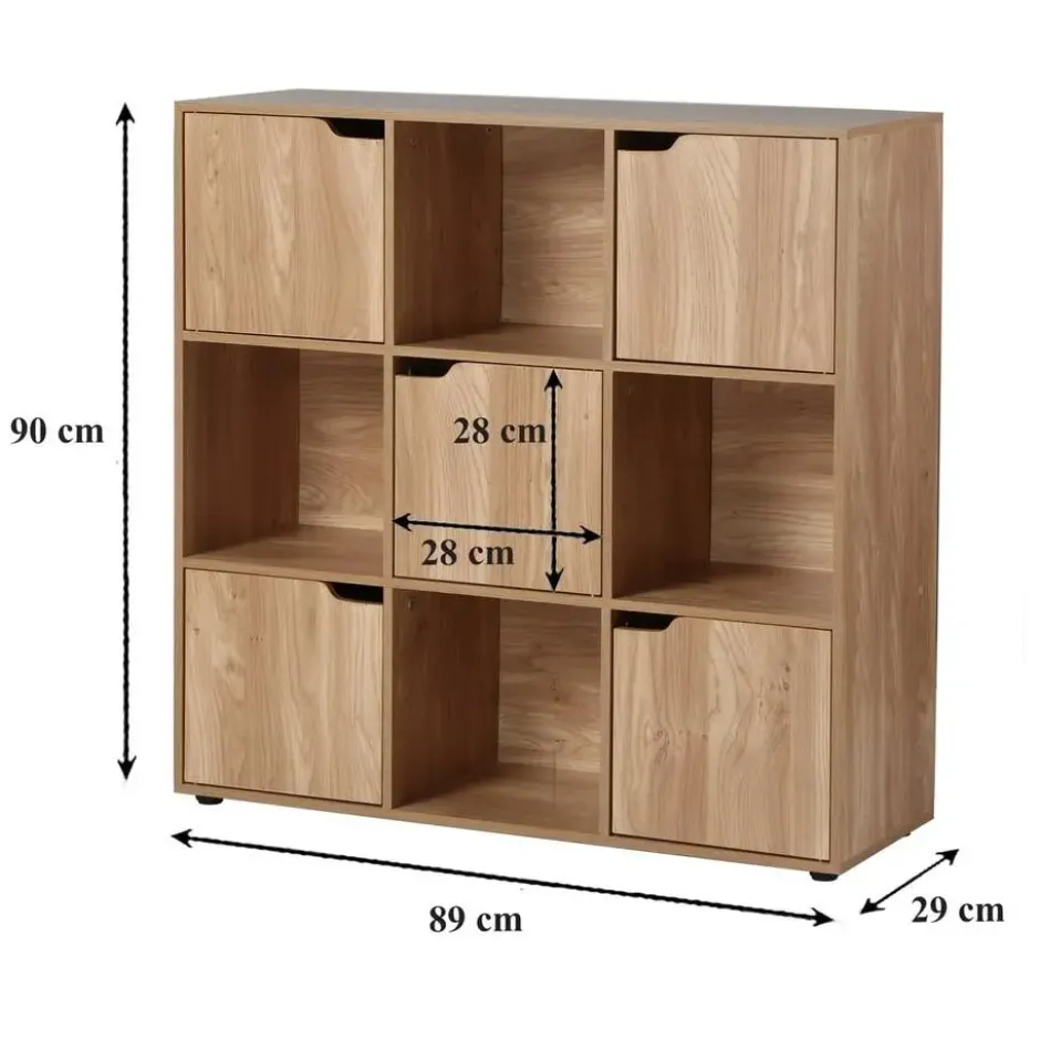 Calicosy - MODU Opbergmeubel 9 vakken - Hout - 29x88,8x90,5 cm