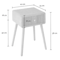 Calicosy - Nachtkastje met 1 lade - AVA - 35x42x52 cm