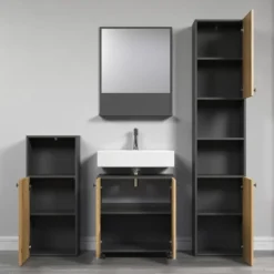 CALICOSY - Onderkast met wielen, 2 deuren PUREBLISS - 42x60x64 cm