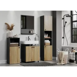 CALICOSY - Onderkast met wielen, 2 deuren PUREBLISS - 42x60x64 cm