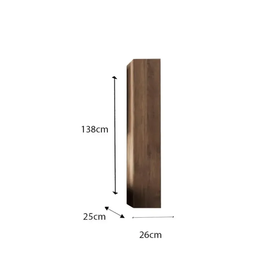 Calicosy - opbergkolom JUPITER - donker hout 26x26x138 cm