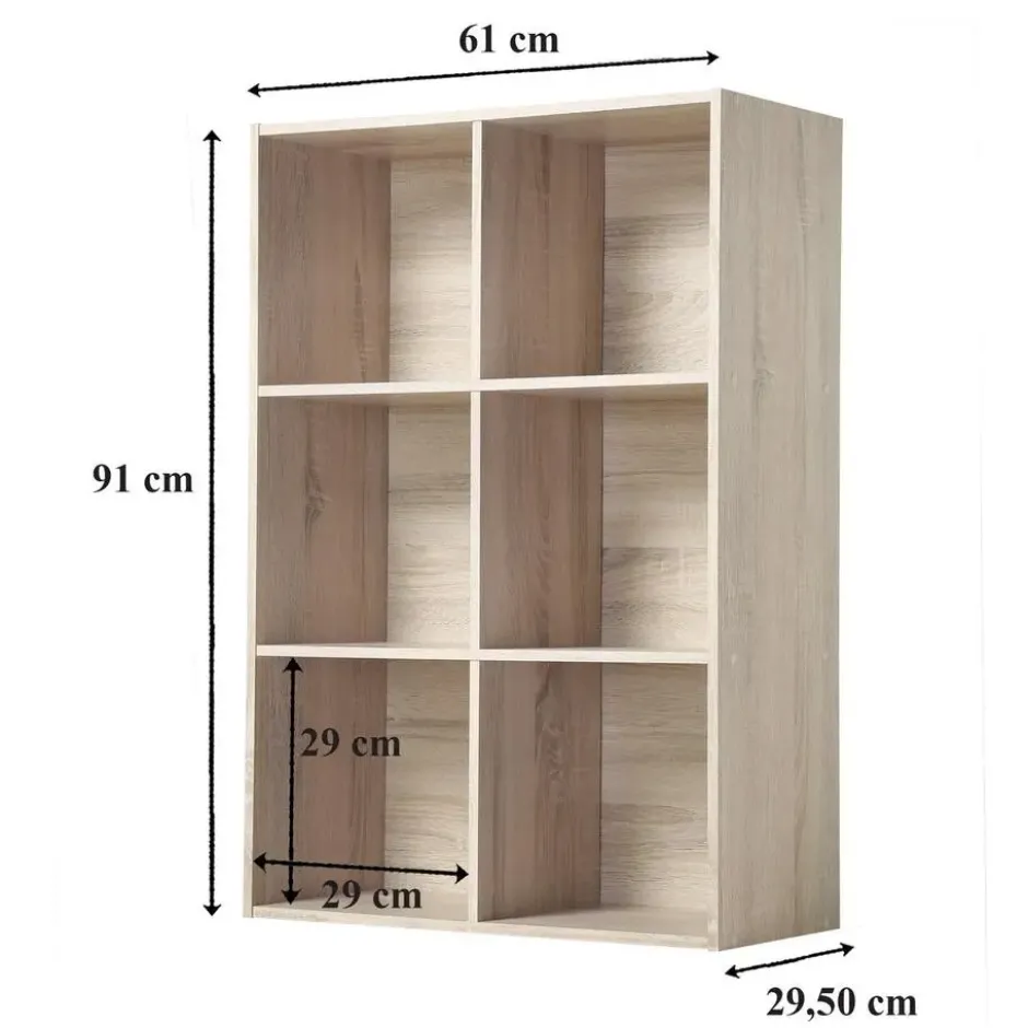 Calicosy - Opbergplank met 6 vakken COMPO - 29.5x61.5x91.5 cm