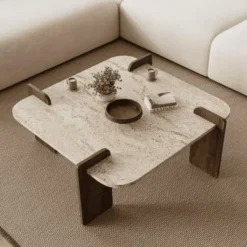 Calicosy - ORIGIN Salontafel - Notenhout - 90x90x35 cm