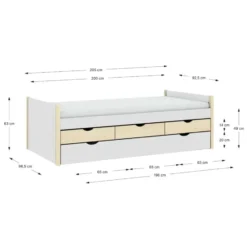 Calicosy - ROMEO Bed - Beige - 98,2x205x63 cm