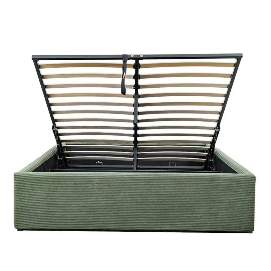 Calicosy - ROMY Opbergbed bekleed - Grijs - 152x204x36,5 cm