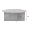 CALICOSY - Salontafel SOLEIL - Beige - 40x90x90 cm