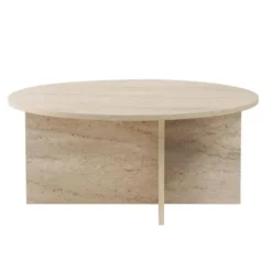CALICOSY - Salontafel SOLEIL - Beige - 40x90x90 cm