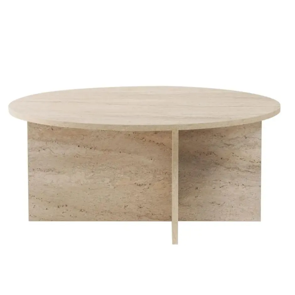 CALICOSY - Salontafel SOLEIL - Beige - 40x90x90 cm